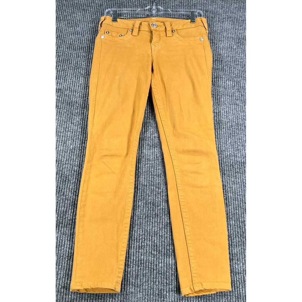 True Religion Hallie Jeans Womens Size 26 Brown Denim Straight Leg USA Made
